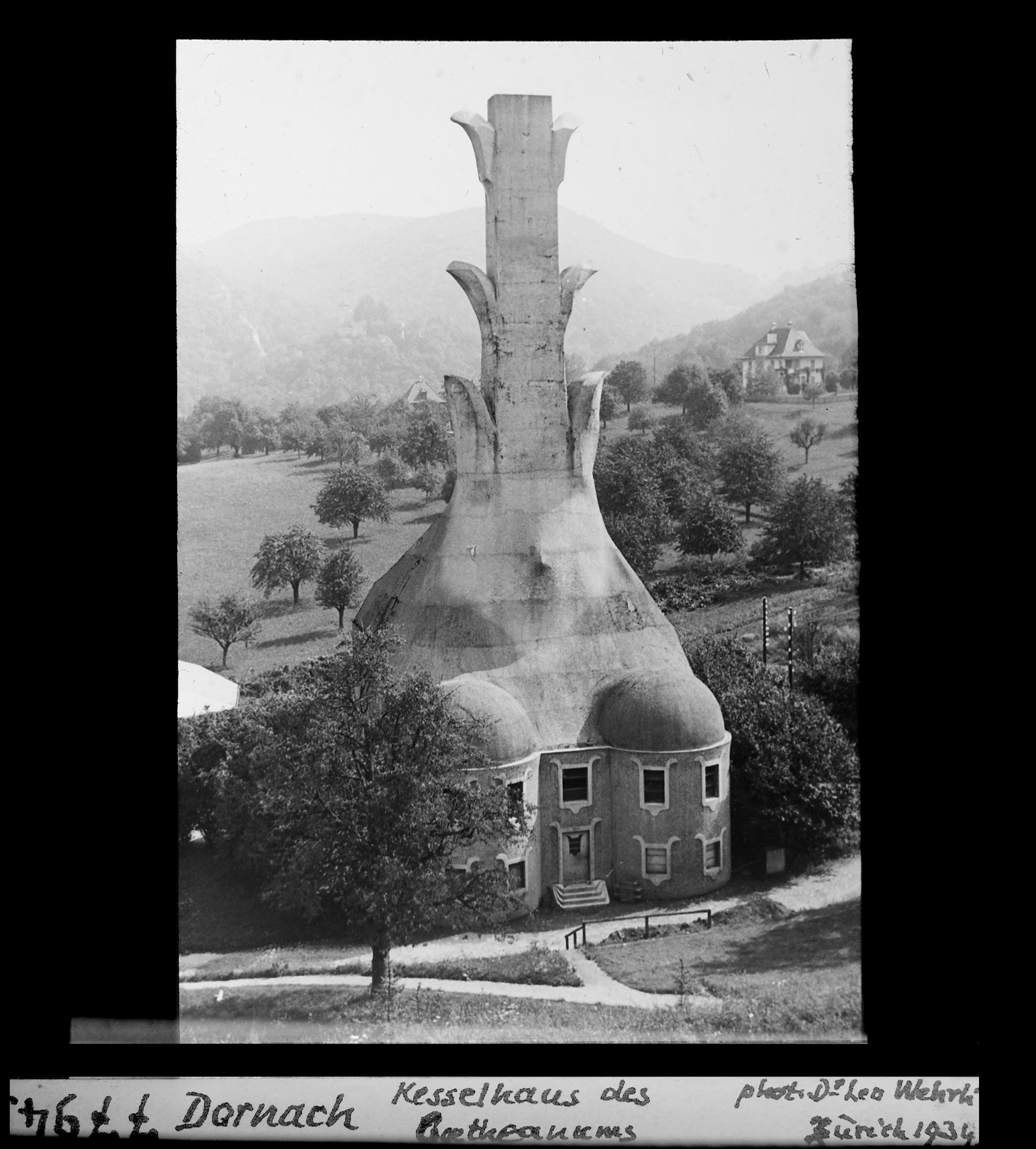 Boiler House of the Goetheanum, Dornach, 1934. Photograph by Leo Wehrli.