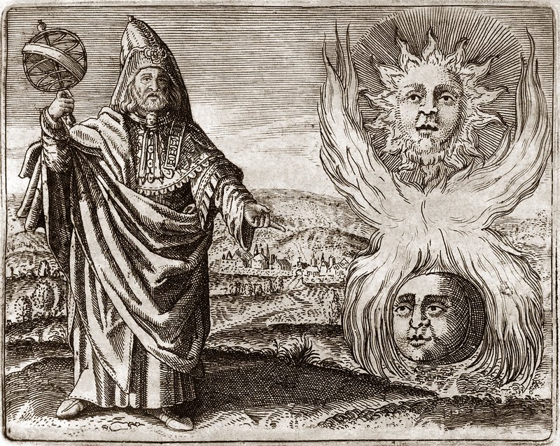 Engraving of Hermes Trismegistus, from Michael Maier’s "Symbola aureae" (1617). Middle Temple Library / Science Photo Library.