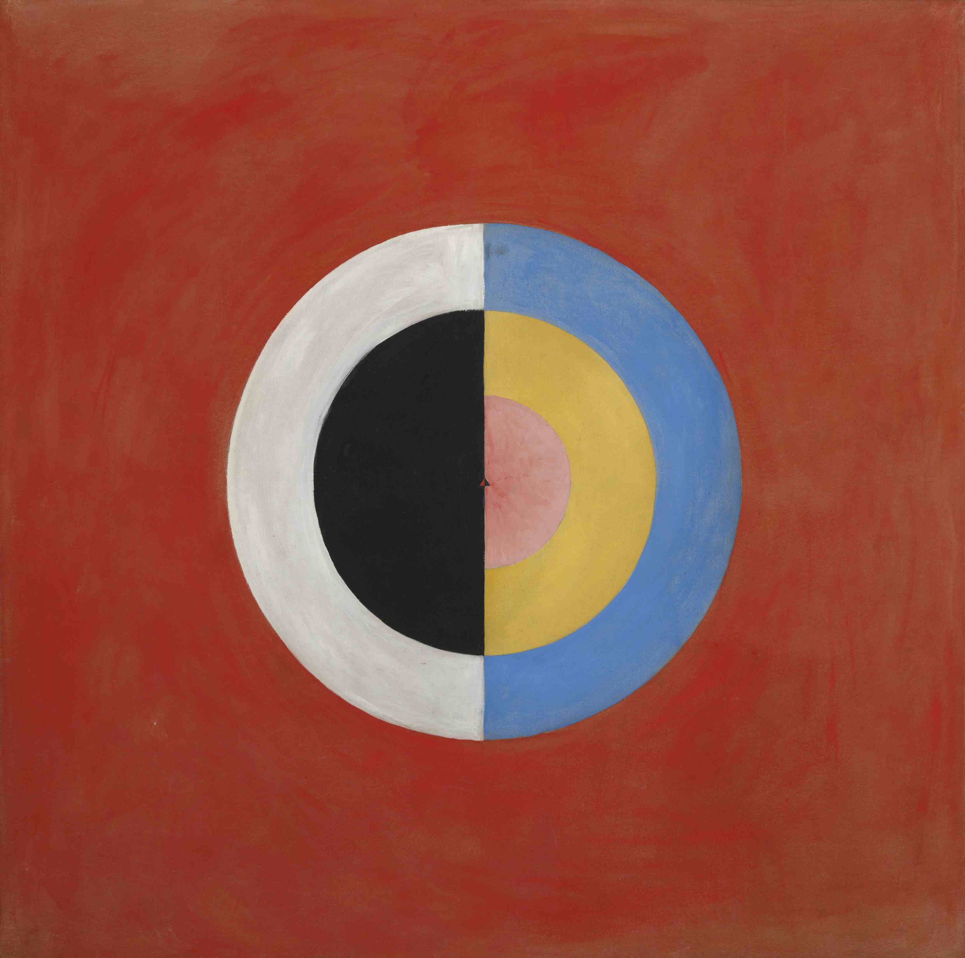 Hilma af Klint, The Swan, No. 17, Group IX/SUW, Series SUW/ UW, 1915. Oil and tempera on canvas, 150.5 x 151 cm.