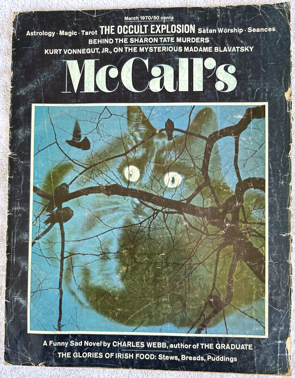 March 1970 issue of the popular women’s monthly McCall’s, featuring Kurt Vonnegut Jr.’s article “The Mysterious Madam Blavatsky.”