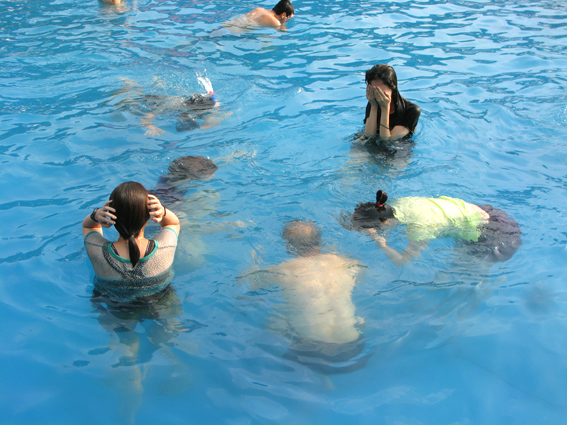 Underwater Concert at Matsudo NAS swimming pool, Japan.