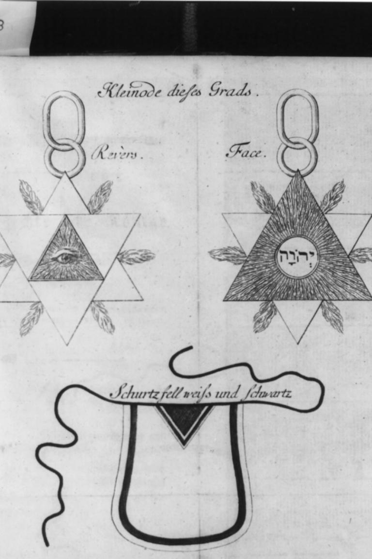 Allegorical diagrams representing the 2nd Degree of the Rosicrucians—Kleinode dieses Grads.