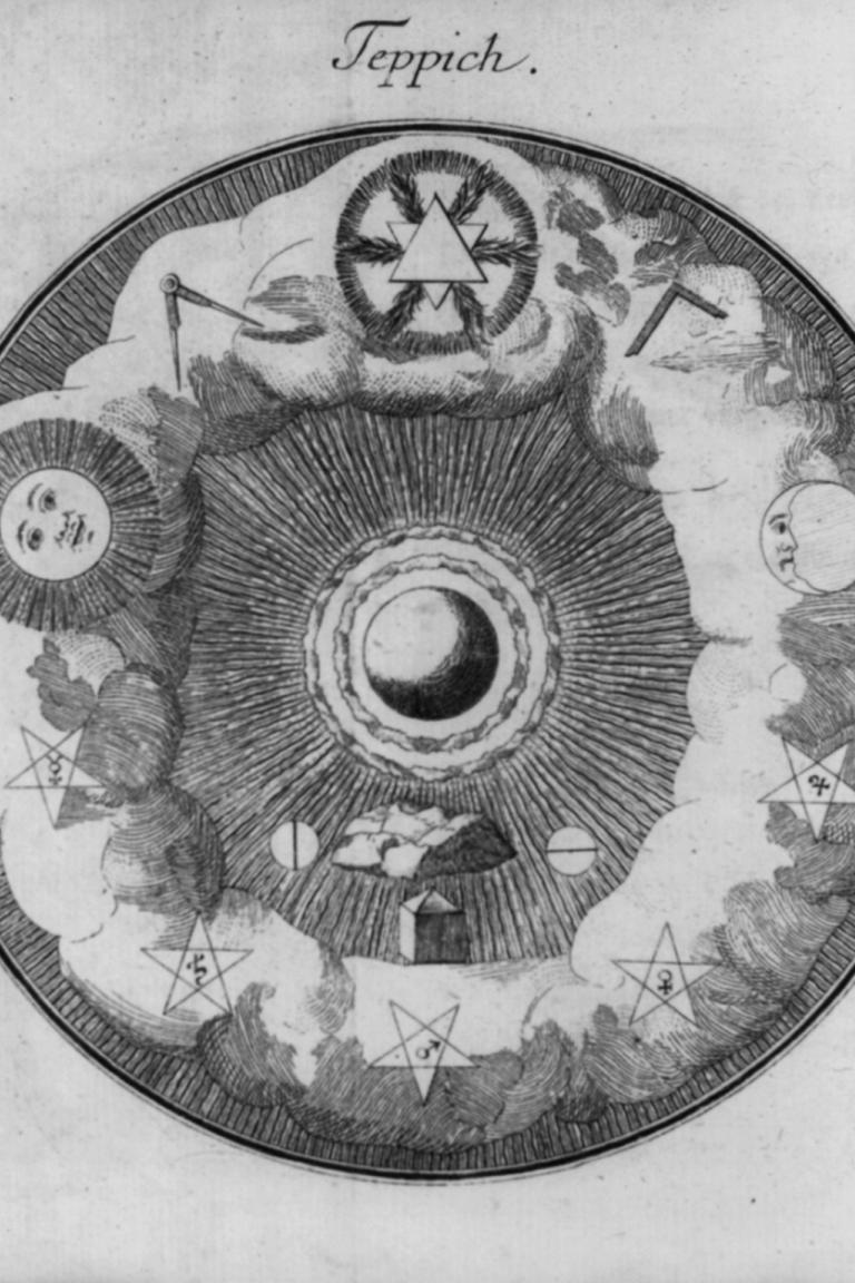 Allegorical diagrams representing the 2nd Degree of the Rosicrucians—Kleinode dieses Grads.