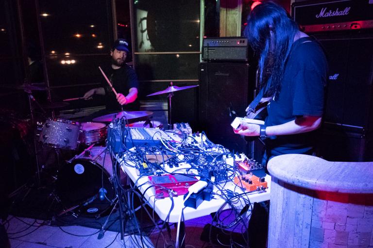 Merzbow and Balazs noise performance