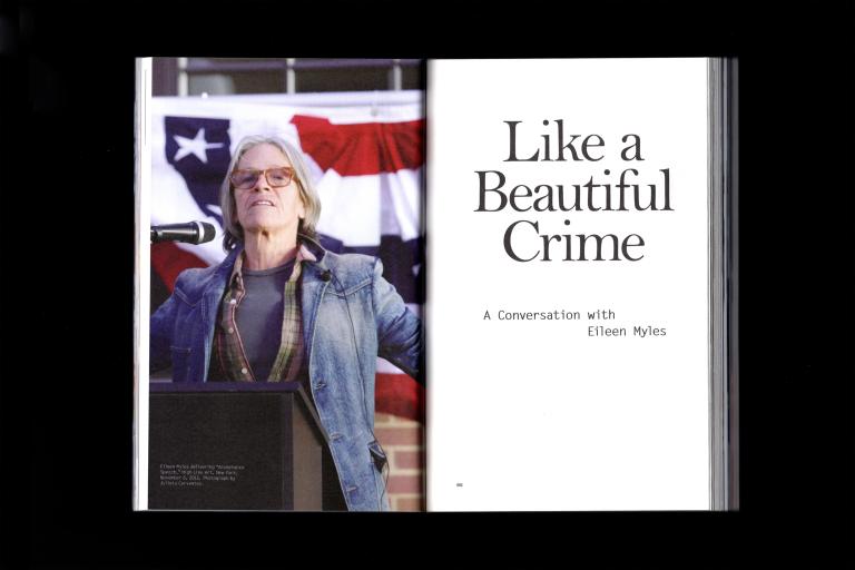 Eileen Myles in White Fungus 18