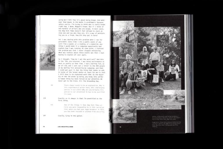 Eileen Myles in White Fungus 18