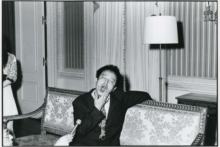 Nam June Paik in Michael Snow’s film "Rameau's Nephew...", 1974