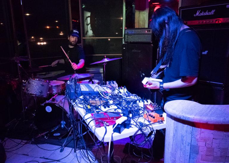 Merzbow and Balazs noise performance