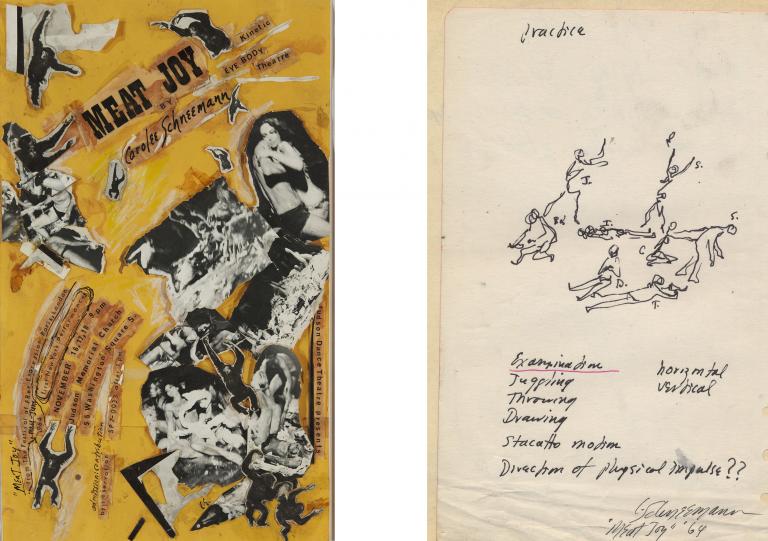 Carolee Schneemann, "Meat Joy Collage" (performance poster), 1964.