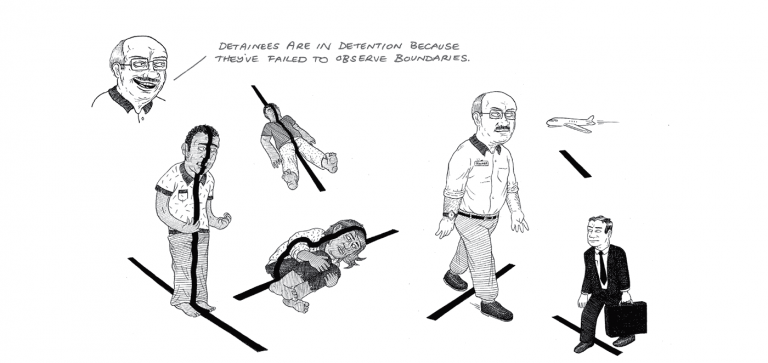 Sam Wallman, At Work Inside Our Detention Centers: A Guard’s Story (comic expert), 2014, published by The Global Mail