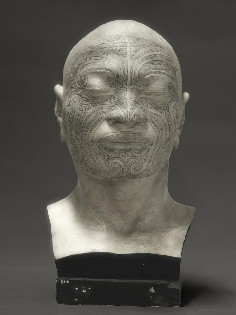 "Portrait of a life-cast of Matoua Tawai, Aotearoa/New Zealand", 2010, courtesy of the artist, Musée de l’Homme, Paris, and Starkwhite, New Zealand.