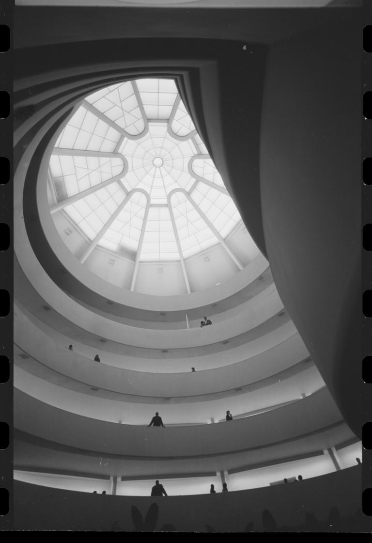 Interior view of the Solomon R. Guggenheim Museum, New York. Photograph by Balthazar Korab Studios, Ltd. Library of Congress.