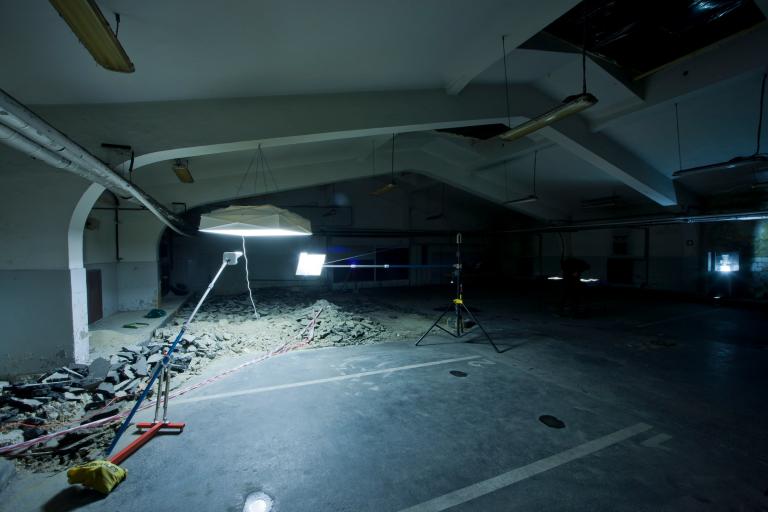 Detail of installation by Ádám Kokesch from the Isolation exhibition, OFF Biennial, former Postal Palace, Budapest Postal Palace, 2015. Photo: Csaba Aknay. Courtesy of OFF Biennial.