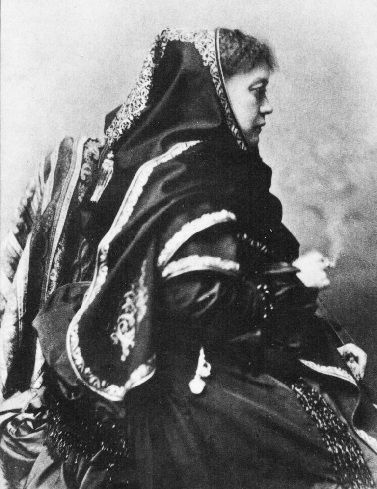 Helena Petrovna Blavatsky in 1875.