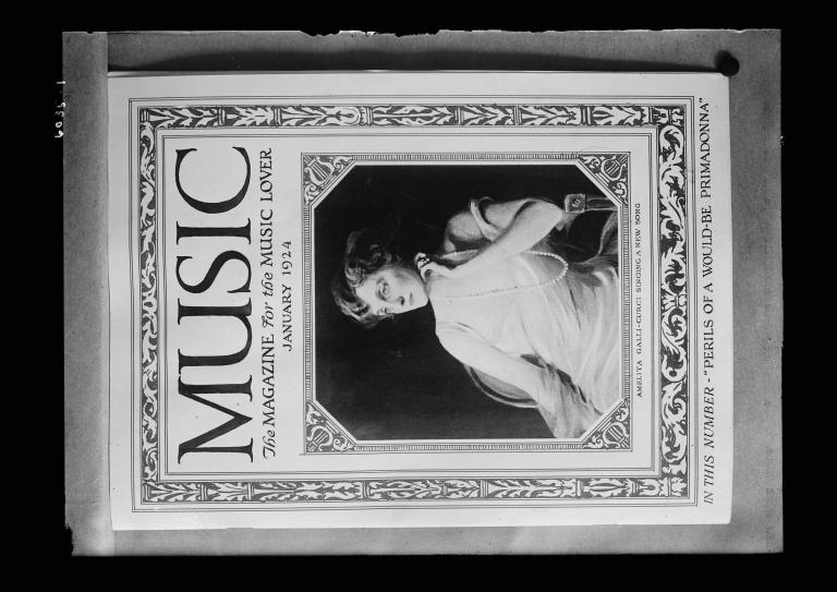 A cover of Music, featuring Italian opera singer Amelita Galli-Curci, 1924. Washington, DC: LOC, Prints & Pho- tographs Division, George Grantham Bain Collection.